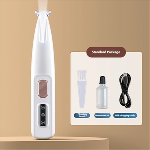 เครื่องตัดขนสัตว์เลี้ยงไฟฟ้าแบบ USB วัสดุ ABS สำหรับสุนัขและแมว พร้อมไฟ LED สำหรับโกนขนเท้าสัตว์เลี้ยง - Product Image 3