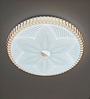 Plafonnier LED Moderne 24W Dimmable Ultra-Mince Base en Aluminium Acrylique Certifié ETL Contemporain pour Chambre à coucher Salon Maison