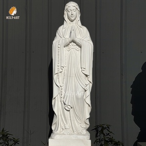 人命サイズ手彫りカトリック宗教大理石メアリー像販売 - Product Image 3