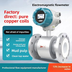 スマート電磁流量計高精度パイプライン挿入式分割型廃水スラリーパルプ液体用パルス4-20mA RS485付き - Product Image 6