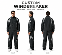 Conjunto Deportivo Ligero Personalizado para Hombre, Chaqueta Cortavientos, Sudadera con Capucha de Nailon y Pantalones, Conjunto Deportivo Resistente al Viento