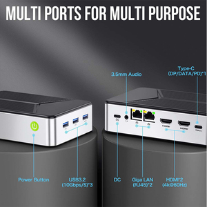 2025 G9 Intel N150 <span class=keywords><strong>Mini</strong></span> PC NAS 4-bay tường lửa <span class=keywords><strong>Router</strong></span> 6 + 6GB DDR4 64GB eMMC Ubuntu 2.5g máy chủ wifi6 máy tính công nghiệp AU phích cắm - Product Image 5