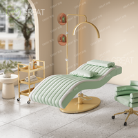Offres Spéciales moderne luxe blanc et rose frontières Salon de beauté Table de Massage cosmétique visage Spa lit inclinable cils cils lit