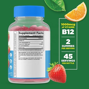 Özel etiket Vegan takviyeleri yetişkin çocuklar organik vitaminler Vitamin <span class=keywords><strong>B</strong></span> kompleks sakızlı şeker ayı <span class=keywords><strong>Vit</strong></span> B12 Vitamin B12 Gummies - Product Image 2