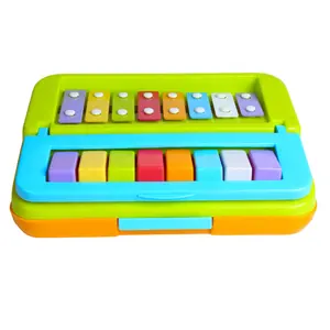 2 In 1 Eight- Tone Kids Early Educational Musical Baby Plastic Music Percussion Instrument Toy Children Funny Xylophone Piano