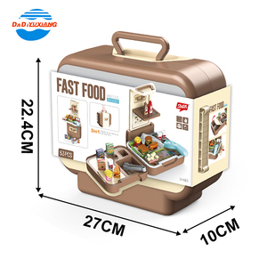 Porte-documents 2 en 1 53 pièces, jouets de simulation, boutique de jouets pour enfants, nourriture, <span class=keywords><strong>cuisine</strong></span>, Burger jouets - Product Image 6