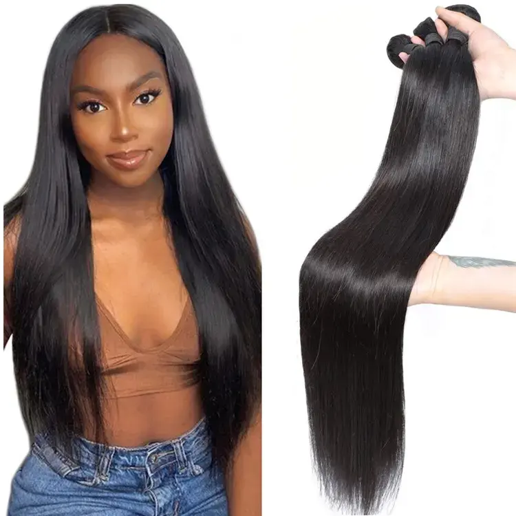 11A 12A 14A grade silk straight hair weft cheap wholesale price Brazilian 100 virgin human hair straight bundle extension