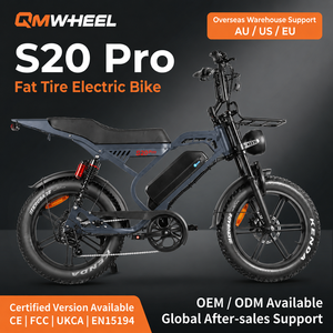 Vélo électrique QMHEEL S20 Pro Fat Bike avec selle confortable et cadre robuste pour les distributeurs européens, en stock en Australie, aux États-Unis et en Europe. - Product Image 1