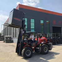 Chariot élévateur tout-terrain diesel KaiDa KDJY35 3,5 tonnes 4x4, hauteur de levage 6000 mm, mât à trois étages, certifié CE pour la construction agricole