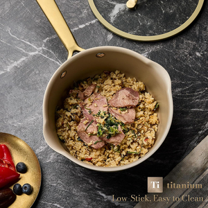 High Quality Modern <b>Pots</b> Pans Glass Lids Stainless Steel Handle Ceramic Non-Stick <b>Induction</b> 3 Piece Aluminum Cookware Set - Product Image 3