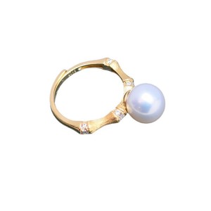 Zhuji Danshui 9-10mm Bamboo Knot Solid Ring Small Design S925 Silver Ring Wholesale Strong Light Fine Flaws - Product Image 5