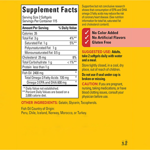 NEW ARRIVALS 1200mg 360mg <strong>Omega</strong>-<strong>3</strong> EPA DHA Softgel Non-GMO Allergen-Free Natural Heart Health 200 Capsules <strong>Fish</strong> <strong>Oil</strong> - Product Image 6