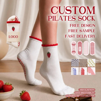 Chaussettes de yoga souples anti-ampoules en silicone pour Pilates, idéales pour l'entraînement quotidien, marque OEM, vente en gros, chaussettes de danse personnalisées