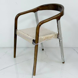 Sedie da pranzo nordiche in legno massello, poltrone retrò nordiche, sedie con schienale, sedie con intreccio in corda, sedie da <span class=keywords><strong>scrivania</strong></span>, sedie in legno massello - Product Image 3