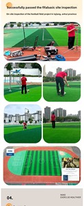 Césped Artificial de Alta Densidad Sin Relleno MCG, Césped Sintético con Hilo Rizado KDK, Cancha de Fútbol, Césped Sintético para Exteriores con Certificación <span class=keywords><strong>FIFA</strong></span> - Product Image 4