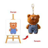 Jouets en peluche et porte-clés personnalisés à logo, très demandés - Animaux en peluche au design mignon, rembourrage en coton PP, taille 11-30 cm, marque PAGE