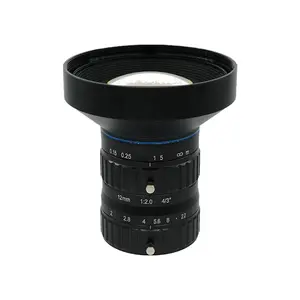 Lente FA de alta resolución de 10MP, formato grande de 12mm, montaje en C de 4/3 ", lente de visión artificial de Iris Manual F2.0 para cámara Industrial