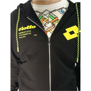 Lotto Men's Sweatshirt LTU259 <b>Black</b> Full <b>Zip</b> <b>Hoodie</b> Sportwear - Product Image 4