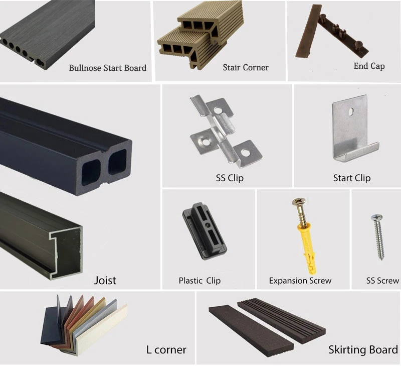 Interlock Decking 3D Embossing WPC Composite Decking Tiles Plastic Flooring