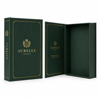 Caja Rígida de Lujo Personalizada Tipo Libro con Cierre Magnético, Logotipo en Lámina Dorada, Caja de Empaque de Cartón