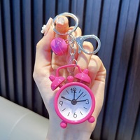 Mini Réveil Porte-clés Portable, Pendentif de Voyage, Décoration pour Voiture et Sac, Cadeau Créatif pour Couple, Article Promotionnel Personnalisé, Vente en Gros