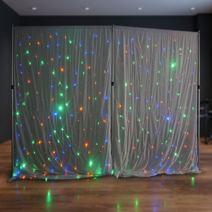 Custom Warm White Meteor <b>LED</b> <b>Star</b> Curtain Velvet for Indoor Live Show Background - Product Image 5