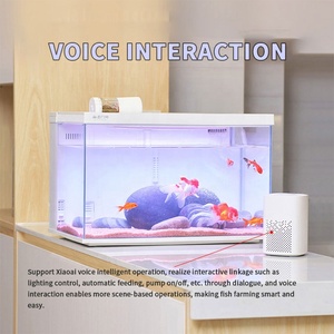 Mini pecera de cristal con luz Led para acuario, tanque de peces ecológico de 30L, de escritorio, de alta calidad - Product Image 3