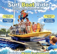 Équipement d'amusement populaire Surf's up Ride à grande plateforme et haute capacité de charge pour aires de jeux commerciales et campings