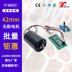 Motor DC sin escobillas de 42 mm con freno integrado, control de velocidad PWM y encoder absoluto; motor sin escobillas de 24 V. - Product Image 3