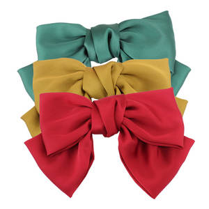 女の子の女の子のアクセサリーのための手作り品質韓国ファッションビッグボウヘアクリップアクセサリー - Product Image 3