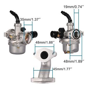GOOFIT <span class=keywords><strong>Carburateur</strong></span> 19mm avec filtre à air Tuyau d'admission Tuyau de carburant pour XR/CRF 50cc-125cc Go Kart Moped ATV - Product Image 2