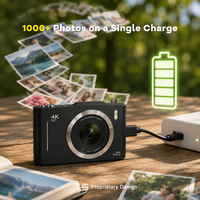 Appareil photo numérique haute définition 4K 48MP avec autofocus, zoom 16X, écran IPS 2,8 pouces, lecteur MP3, équipement de photographie pour étudiants, cadeau créatif