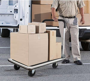 Chariot de poussée pliable en fonte Chariot à plate-forme à 4 roues avec 2 cordes Capacité de 330lb OEM Personnalisable pour le stockage - Product Image 1