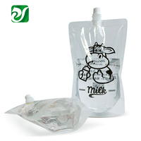Sac en plastique mylar pour jus de fruit, eau, debout, solution nutritive liquide, pochette à bec verseur pour emballage