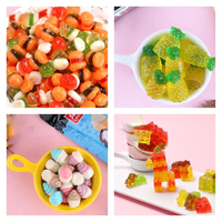 Groothandel Halal snoep op maat gemaakte 3D cupcake vorm fruitige smaak zacht gummy snoep voor detailhandel