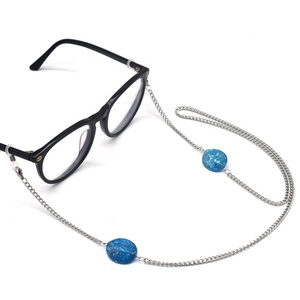 <span class=keywords><strong>Cadena</strong></span> de Acero Corta <span class=keywords><strong>para</strong></span> Gafas de Sol y Anteojos de Mujer, con Borlas y Colgante con Patrón de Piedras, de Moda - Product Image 2