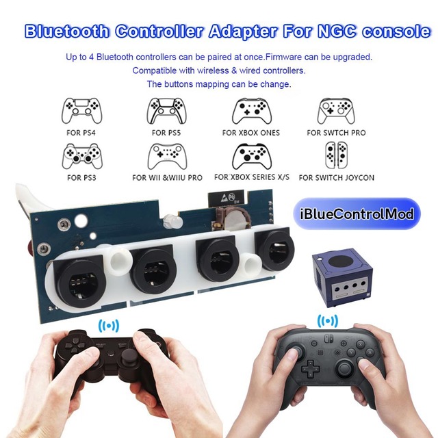 Hispeedido For NGC iBlueControlMod Built-In Wireless Bluetooth Controller Internal Adapter For GameCube