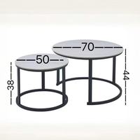 Table basse moderne de luxe en fer et bois avec plateau en marbre, couleur personnalisable, meubles pour la maison, le bureau et le salon