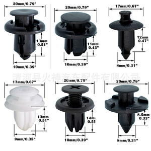 Clips de fixation automatiques 180 pièces en plastique noir pour garniture de carrosserie Honda, pare-chocs, capot, panneau de porte, pièces de rechange et de réparation - Product Image 5