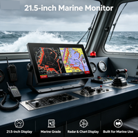 Moniteur industriel tactile capacitif étanche IP67 de 21,5 pouces, 1500 nits, pour usage extérieur marin, en stock pour bateaux de pêche