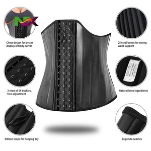 <span class=keywords><strong>Faja</strong></span> <span class=keywords><strong>Reductora</strong></span> de Cintura Gótica con 25 Varillas de Acero y Látex, Moldeadora de Cuerpo para <span class=keywords><strong>Mujer</strong></span>, con Tirantes Modeladores - Product Image 4