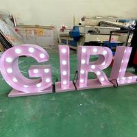 Lettres lumineuses géantes en LED, symboles lumineux pour la décoration de mariage, de fête et de scène