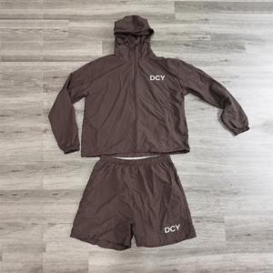 DCY Street Wear Oversized Windbreaker Sweats Blank Windbreaker Wide Leg Sweats Fleece Tracksuit <strong>Hoodie</strong> Tracksuit OEM - Product Image 1