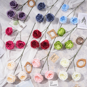 Bouquets de fleurs artificielles Austin, fleurs en soie, moulage par injection, décorations de mariage, arrangements au sol - Product Image 1