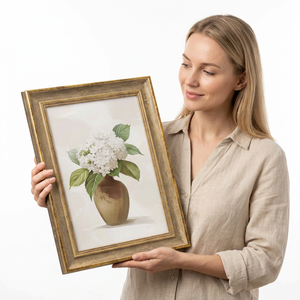 Cadre photo rectangulaire moderne simple en bois véritable fait main, écologique, durable, taille personnalisée, logo, pour table ou mur - Product Image 3