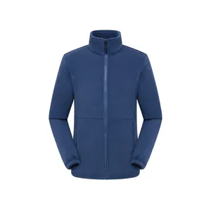 เสื้อแจ็กเก็ตผู้ชายผ้าฟลีซไมโครขั้วโลกกันลมอบอุ่นแนวสปอร์ตกลางแจ้งน้ำหนักเบามาใหม่2023ฤดูหนาว