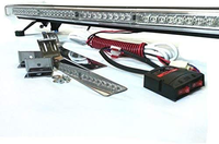 Barre lumineuse de signalisation à LED de 45 pouces, clignotante, pour voitures, camions, balises, pompiers, sécurité, éclairage d'urgence, barre lumineuse, jaune ambre, rouge, bleu