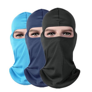 Logotipo personalizado un agujero motocicleta ciclismo casco a prueba de viento transpirable Color sólido Malla tela pasamontañas capucha máscara - Product Image 2