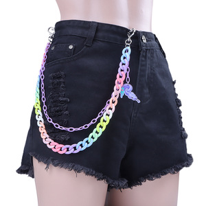 โซ่คาดเอวอะคริลิคสองชั้นแบบหัวใจสำหรับผู้หญิง เครื่องประดับแฟชั่น - Product Image 1