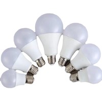 Ampoule LED E27 à base de vis, lampe globe ronde domestique haute luminosité, sans scintillement, en plastique, lumière blanche, source lumineuse pour la maison